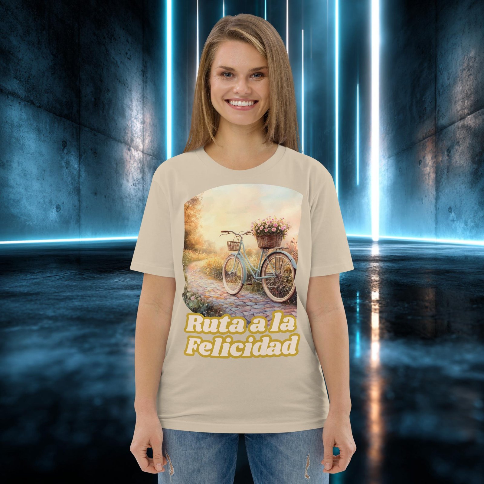 Camiseta orgánica con diseño Ruta a la Felicidad — color 7