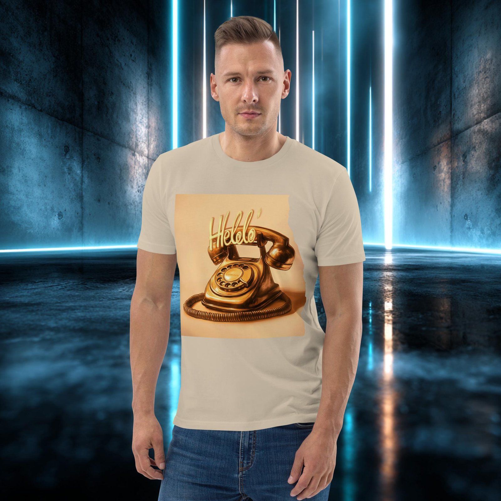 Camiseta orgánica con diseño Llamada Dorada — color 7