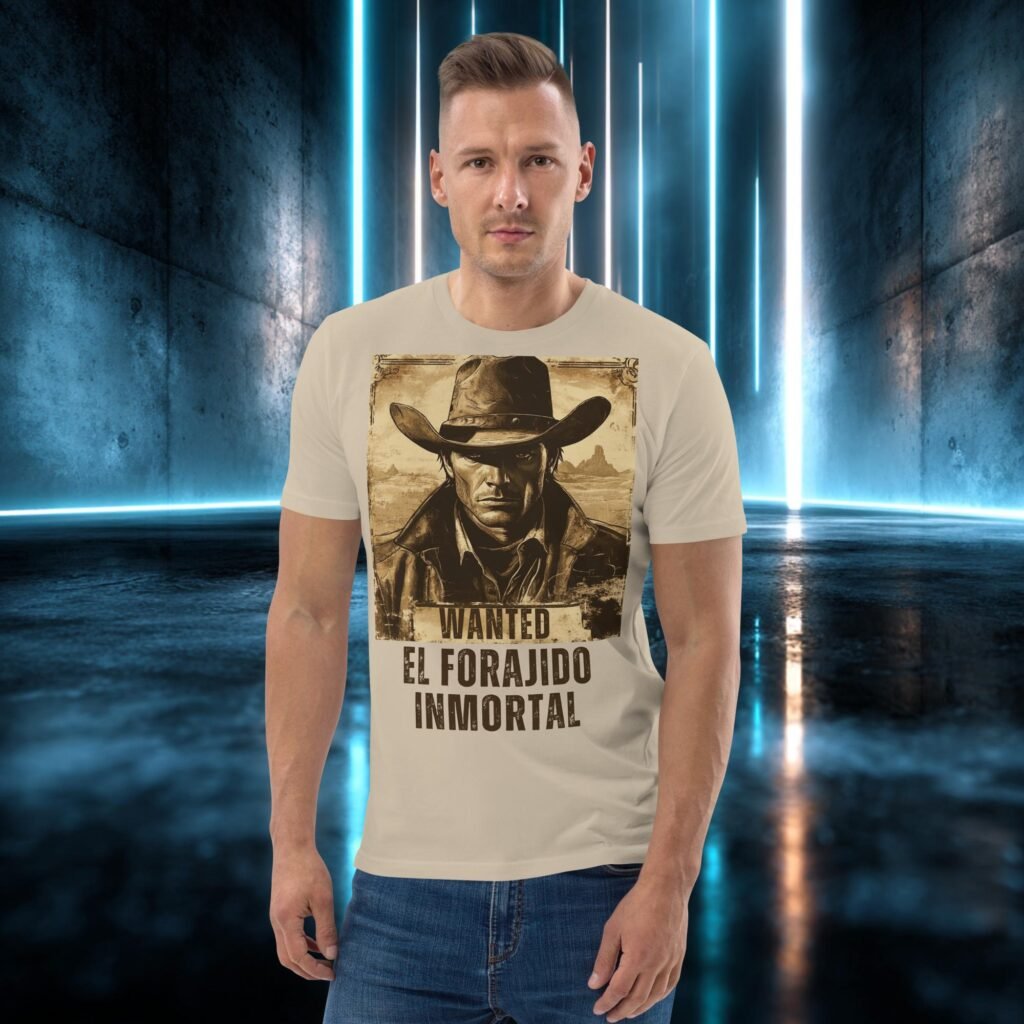 Camiseta orgánica con diseño El Forajido Inmortal
