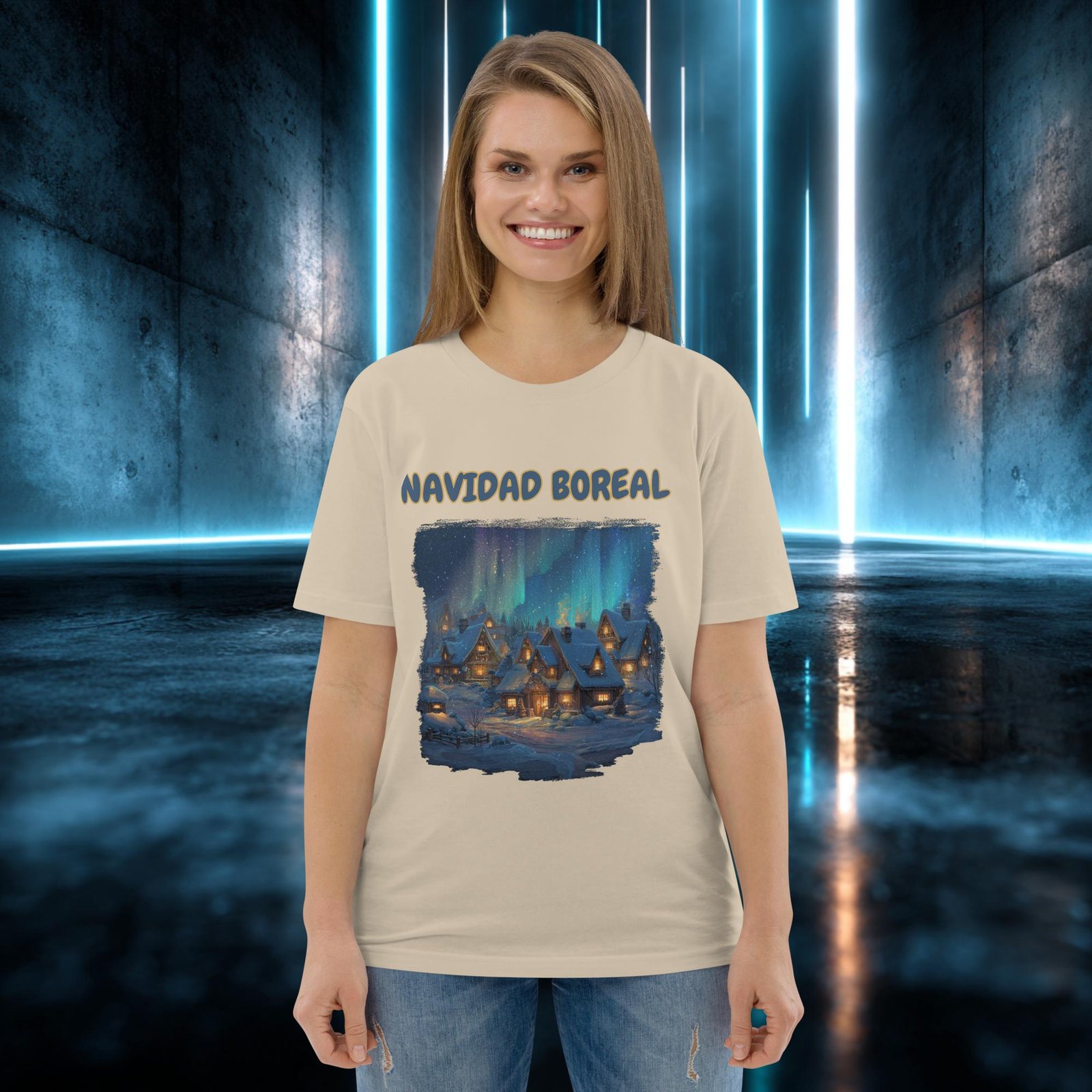 Camiseta orgánica con diseño Navidad Boreal — color 6