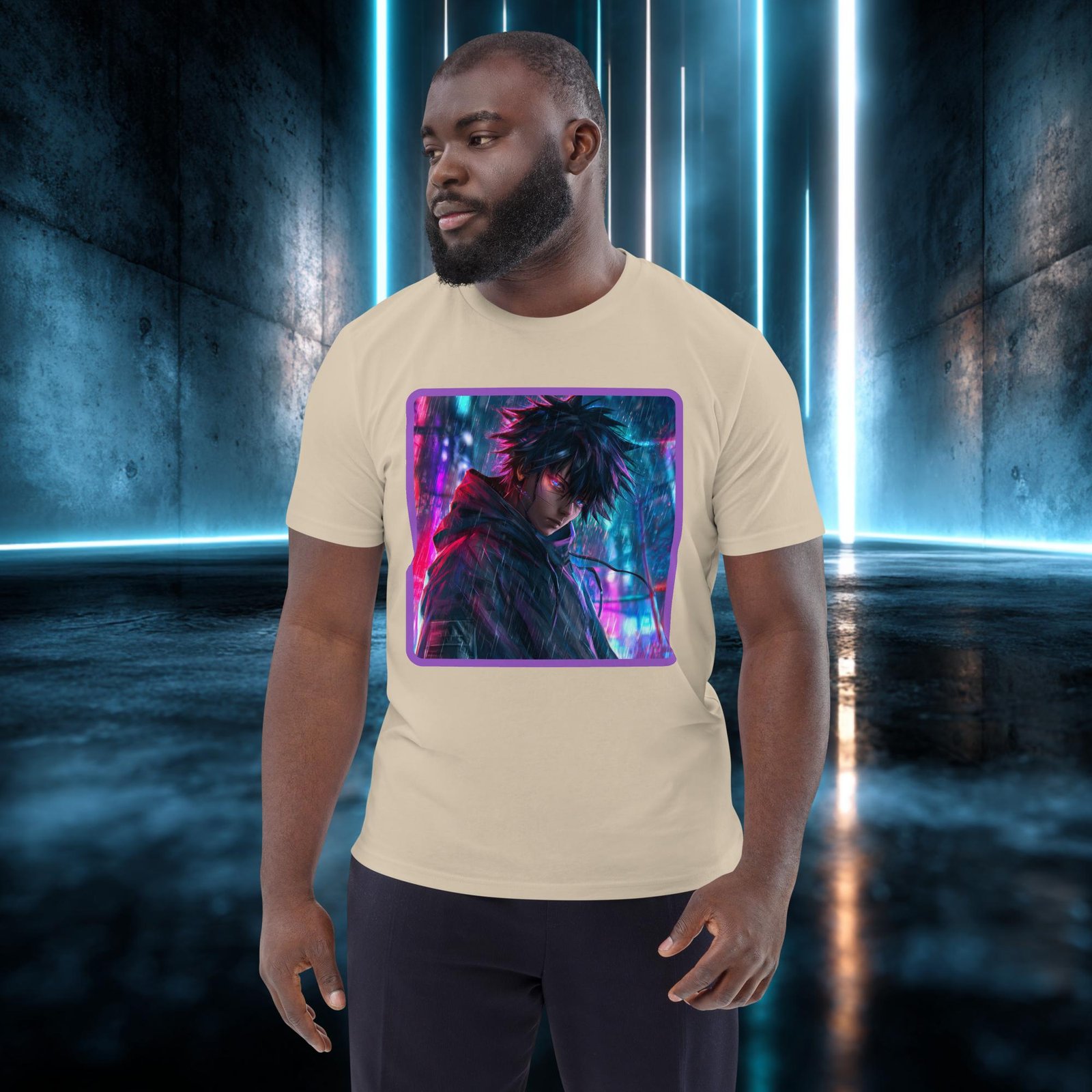Camiseta orgánica con diseño Lluvia de Neón — color 7