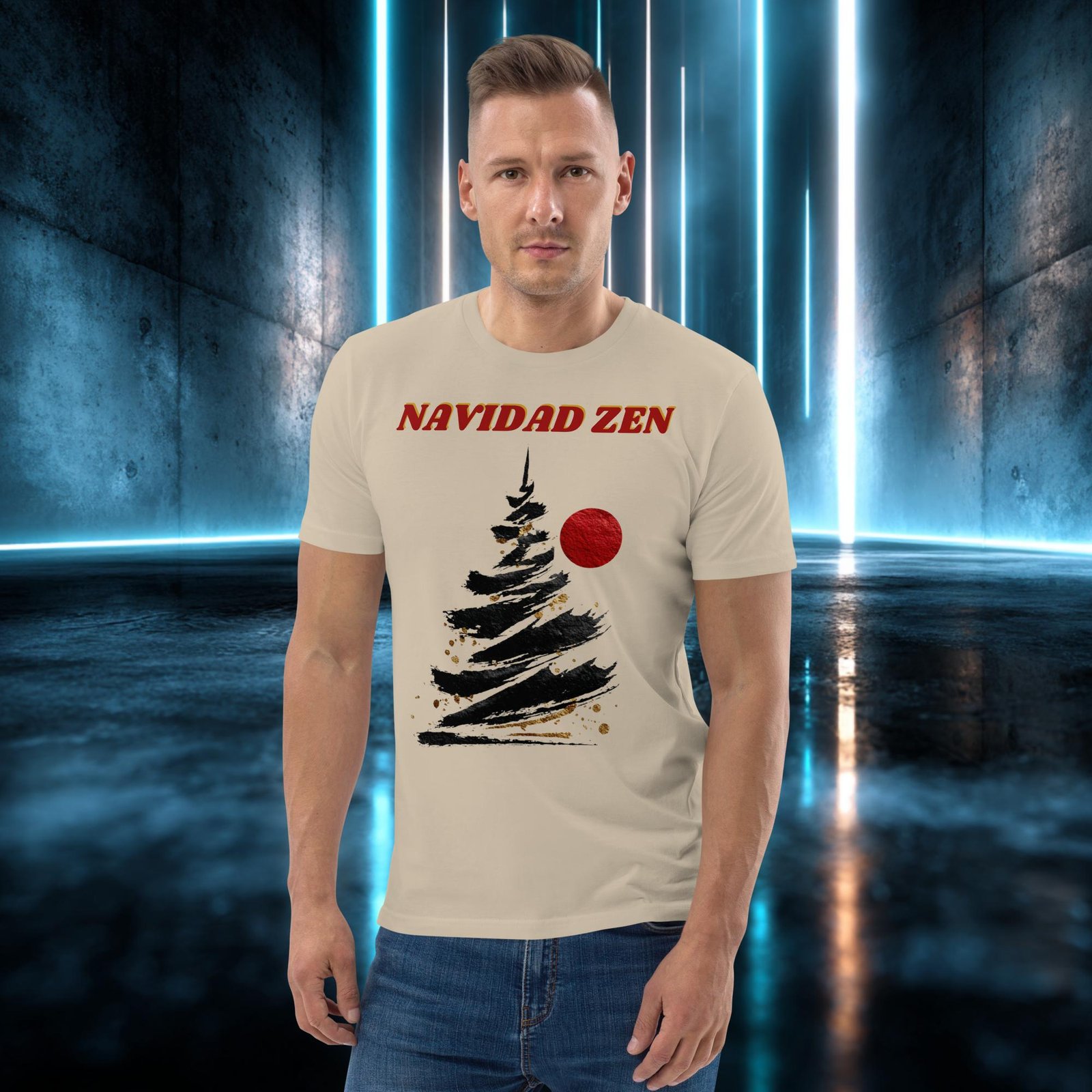 Camiseta orgánica con diseño Navidad Zen — color 6