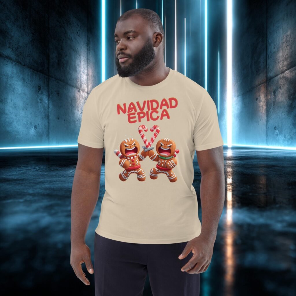 Camiseta orgánica con diseño Navidad Épica