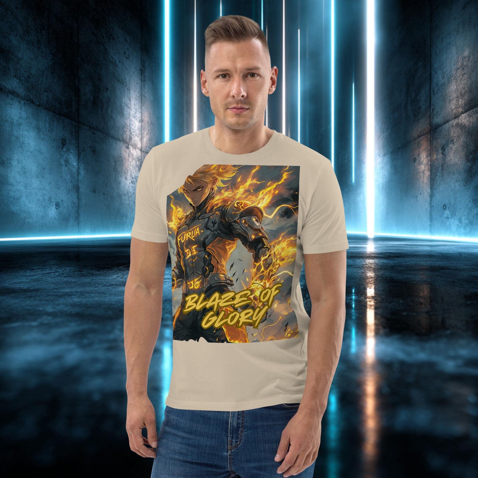 Camiseta orgánica con diseño Llamarada de Gloria — color 6