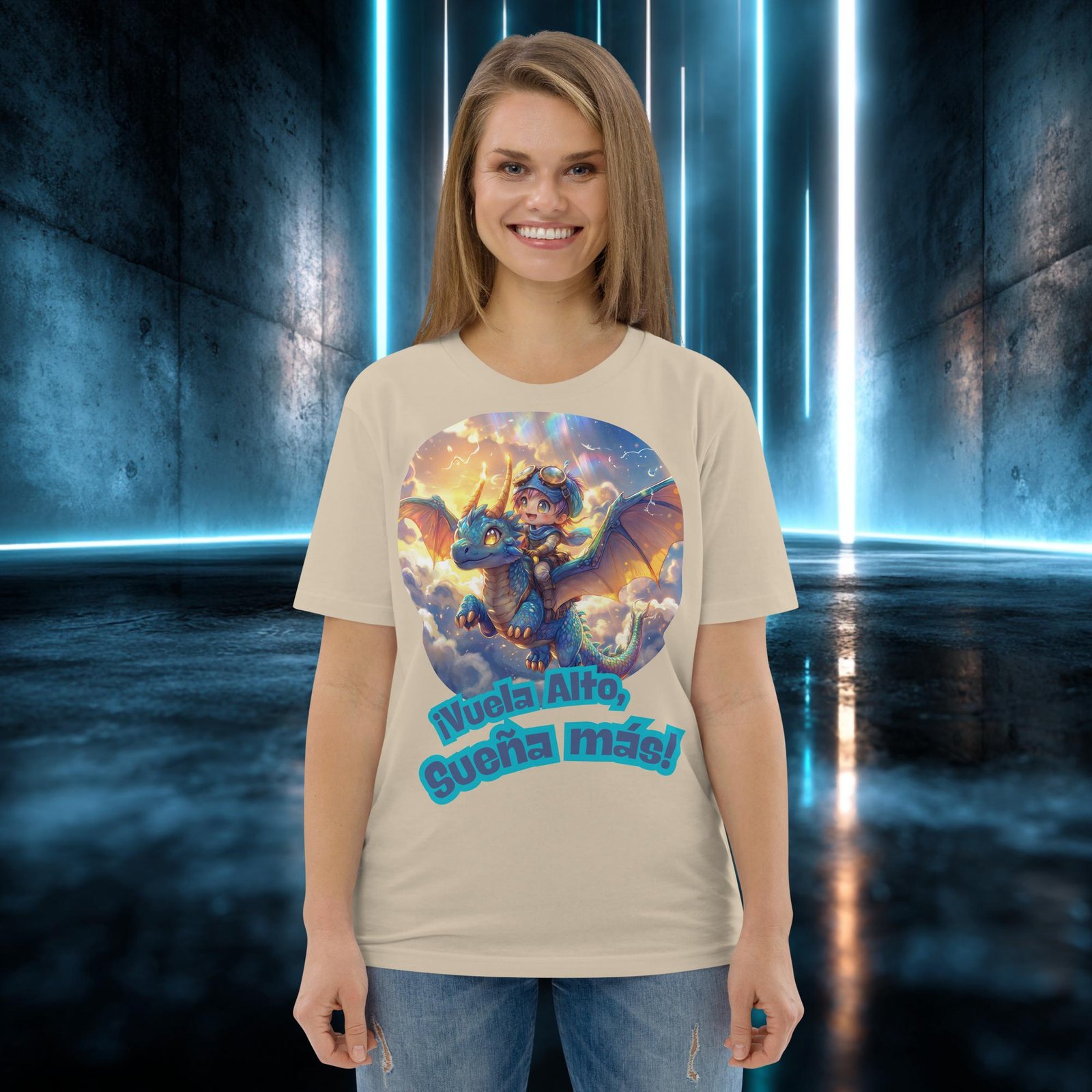 Camiseta orgánica con diseño Vuela Alto, Sueña Más — color 7