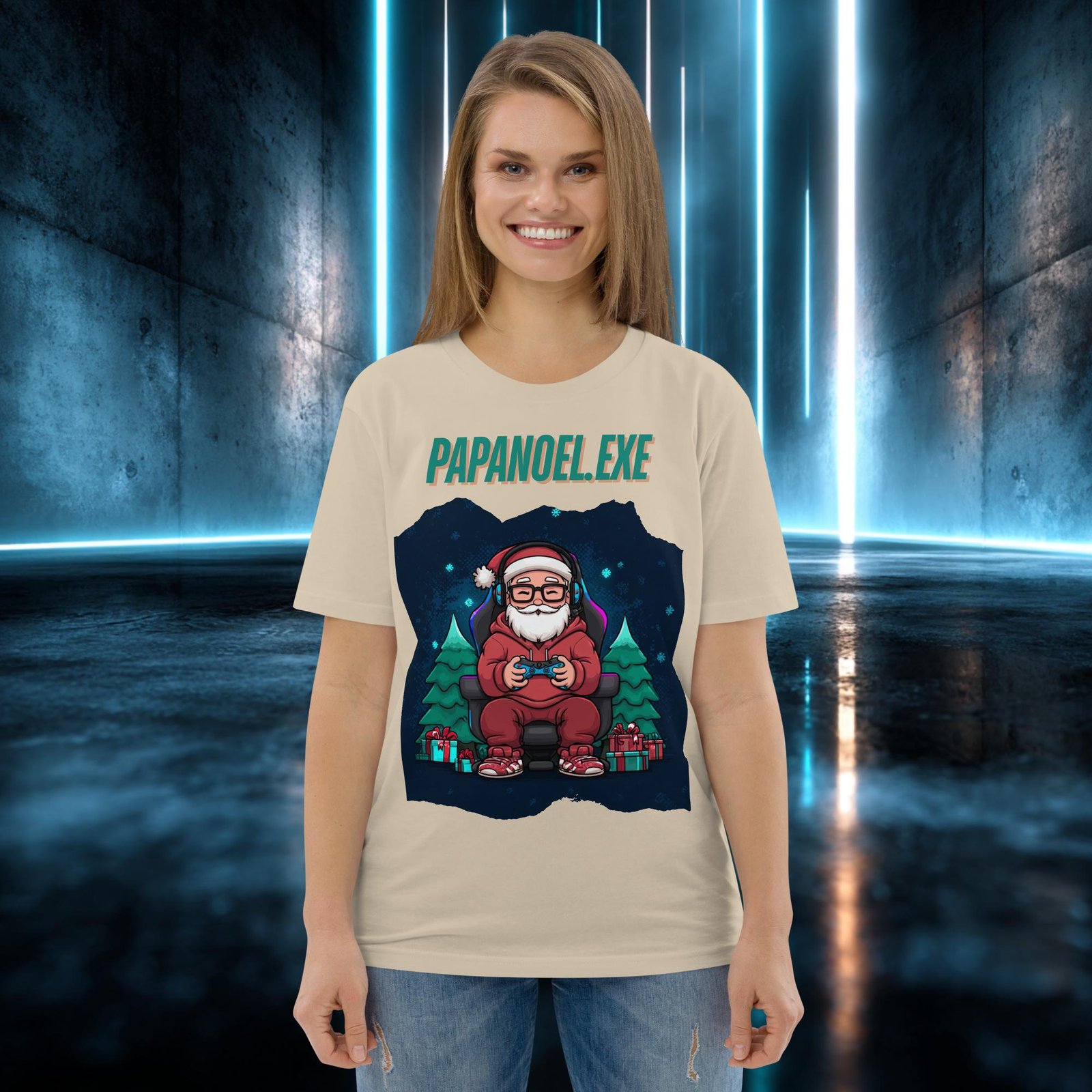 Camiseta orgánica con diseño Papá Noel Punto Exe — color 6