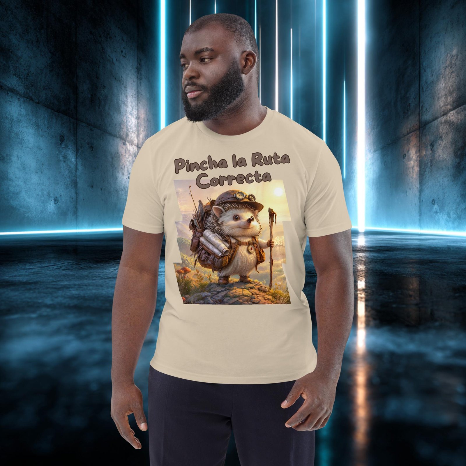 Camiseta orgánica con diseño Erizo Aventurero — color 7