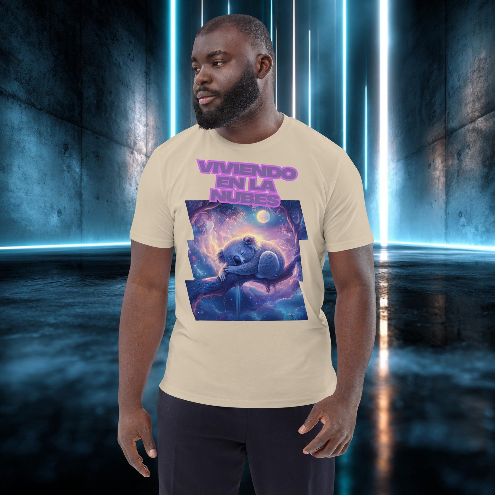 Camiseta orgánica con diseño Viviendo en las Nubes — color 7
