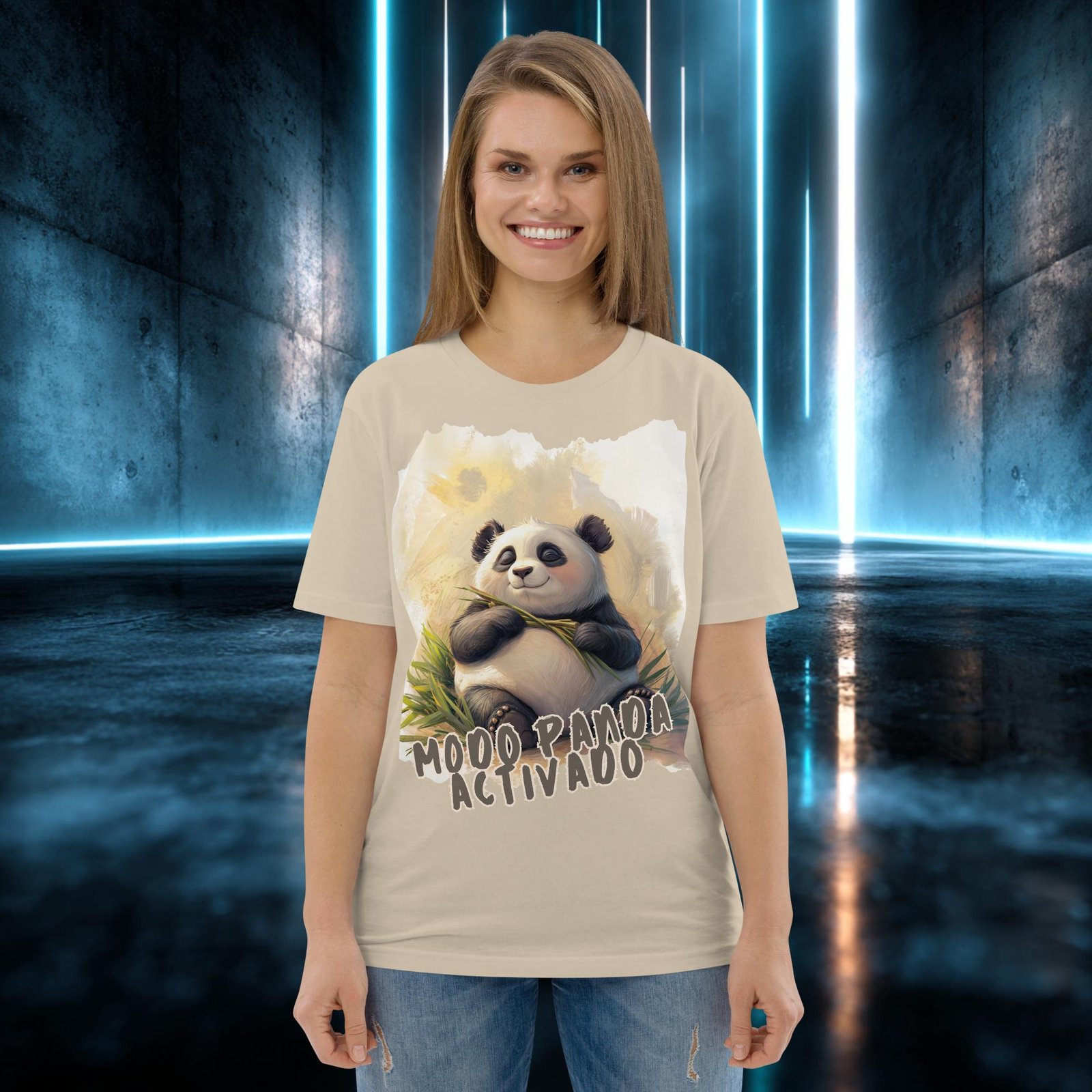 Camiseta orgánica con diseño Modo Panda Activado — color 6