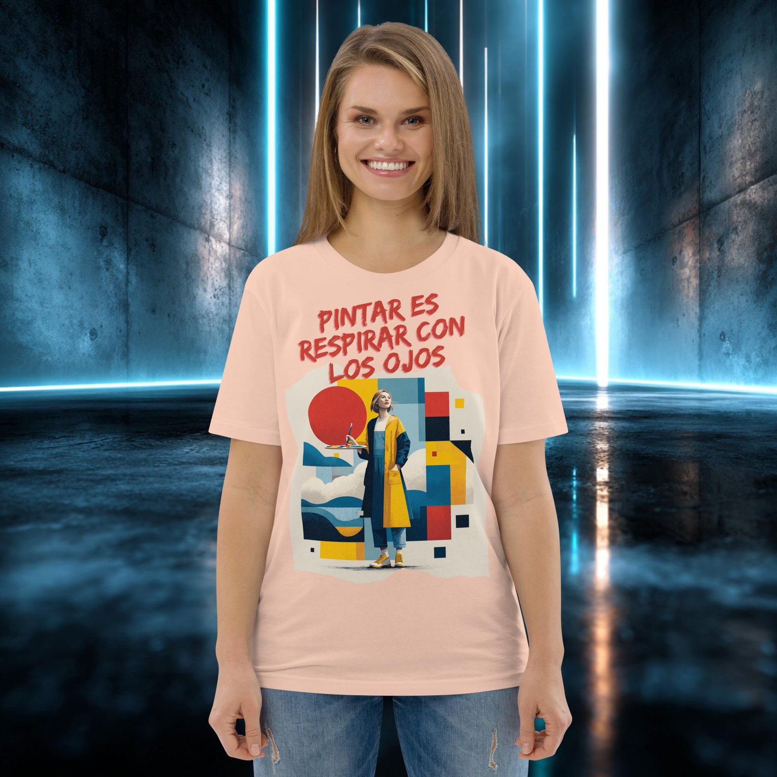 Camiseta orgánica con diseño Pintar Es Respirar con los Ojos — color 11