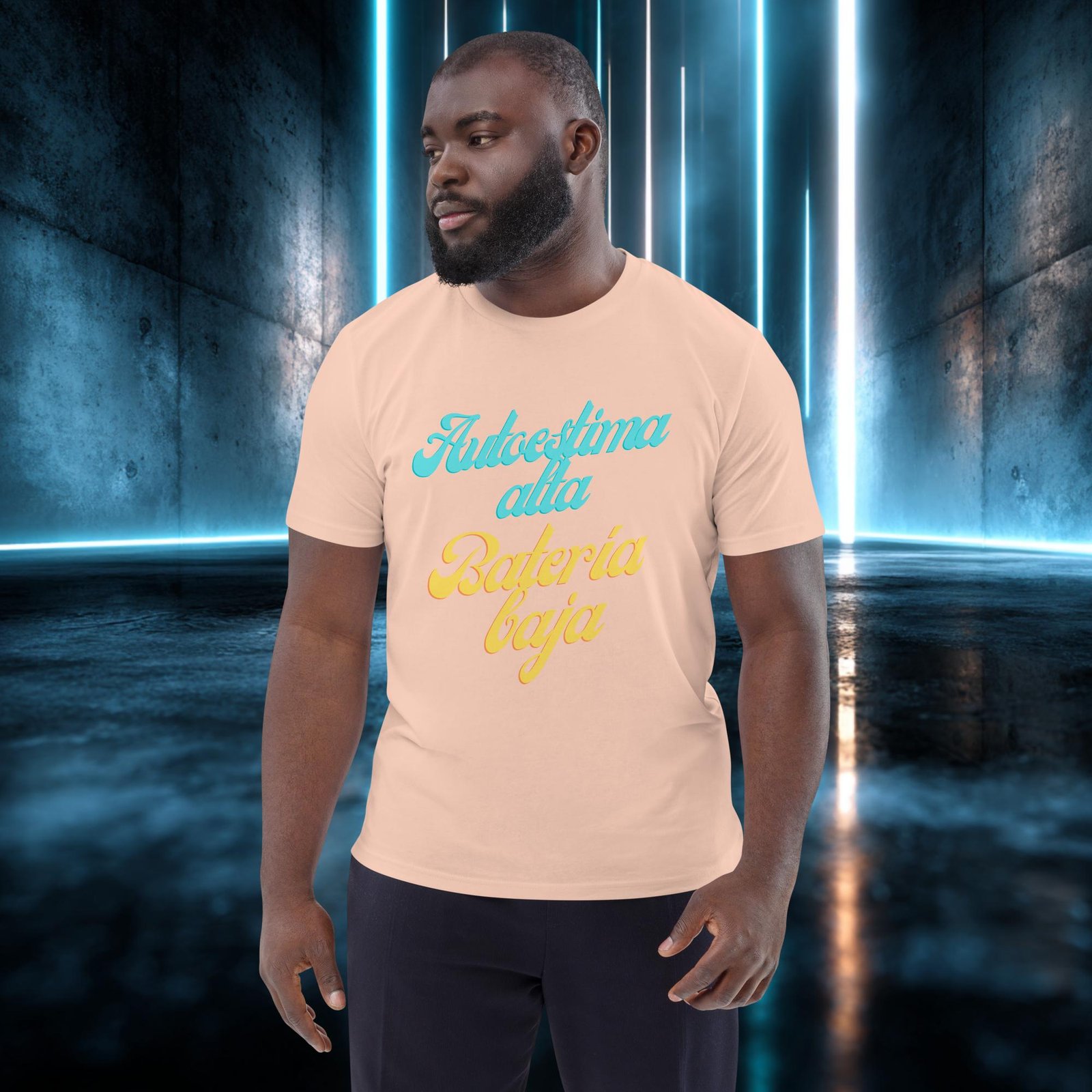 Camiseta orgánica con diseño Autoestima Alta, Batería Baja — color 11