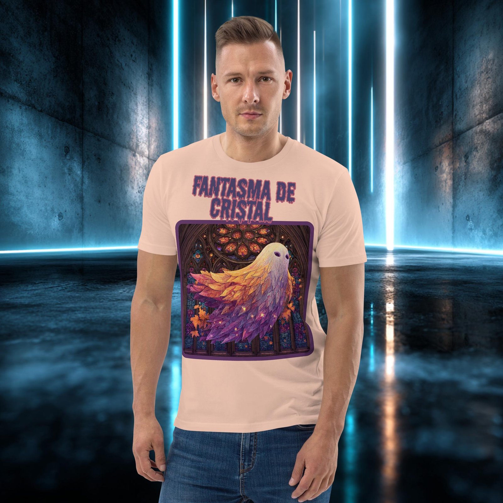 Camiseta orgánica con diseño Fantasma de Cristal — color 11