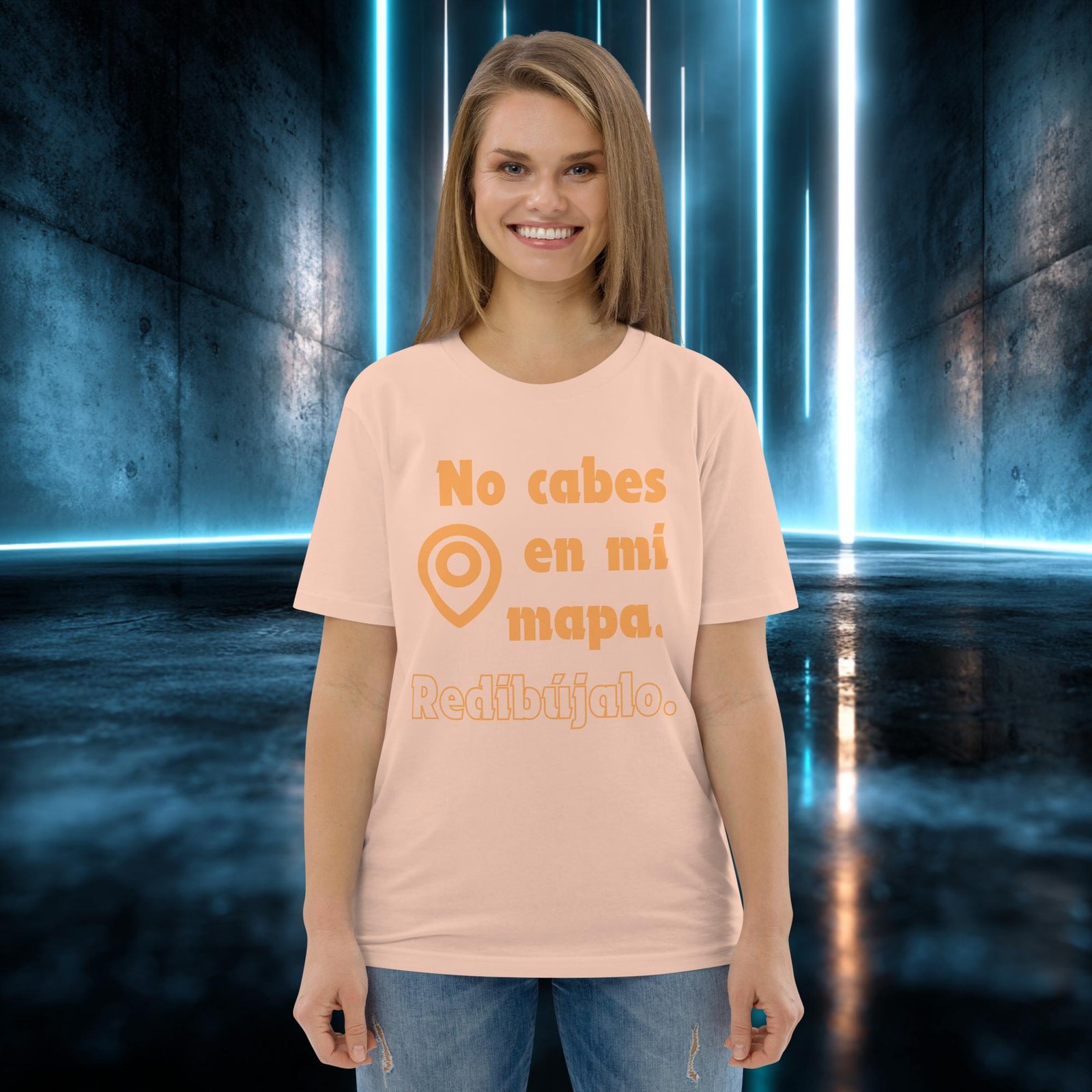 Camiseta orgánica con diseño No Cabes en mi Mapa — color 11