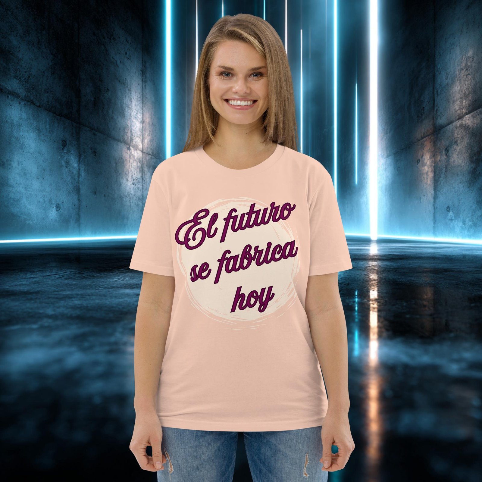 Camiseta orgánica con diseño El Futuro Se Fabrica Hoy — color 11
