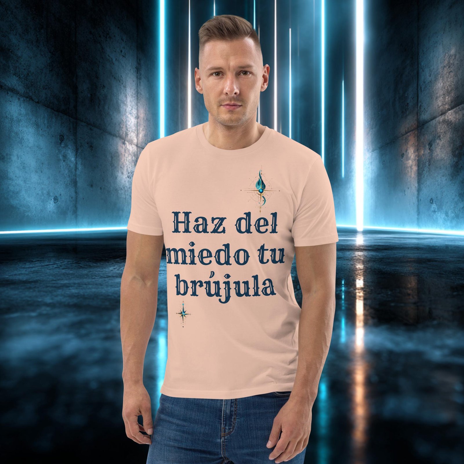 Camiseta orgánica con diseño Haz del Miedo tu Brújula — color 12