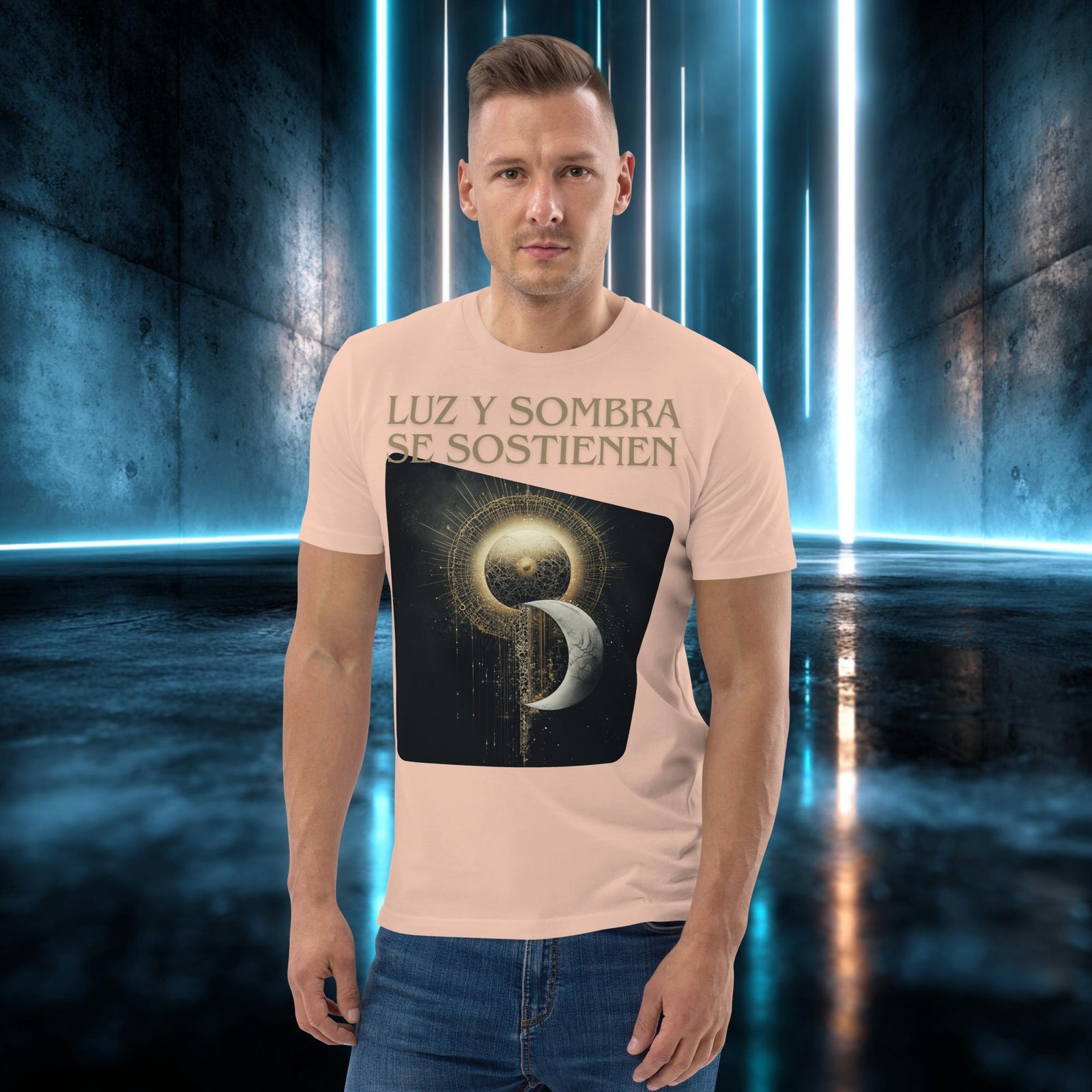 Camiseta orgánica con diseño Luz y Sombra Se Sostienen — color 11