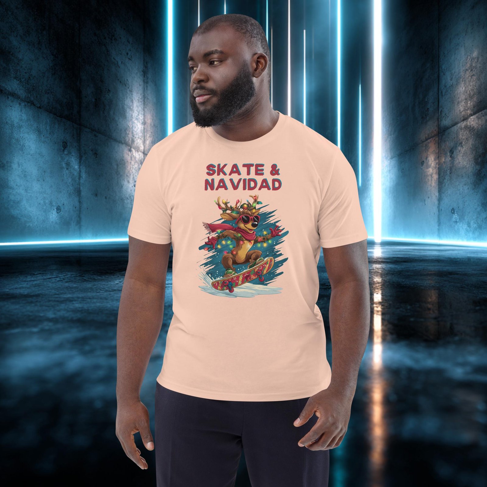 Camiseta orgánica con diseño Reno en la Tabla — color 11