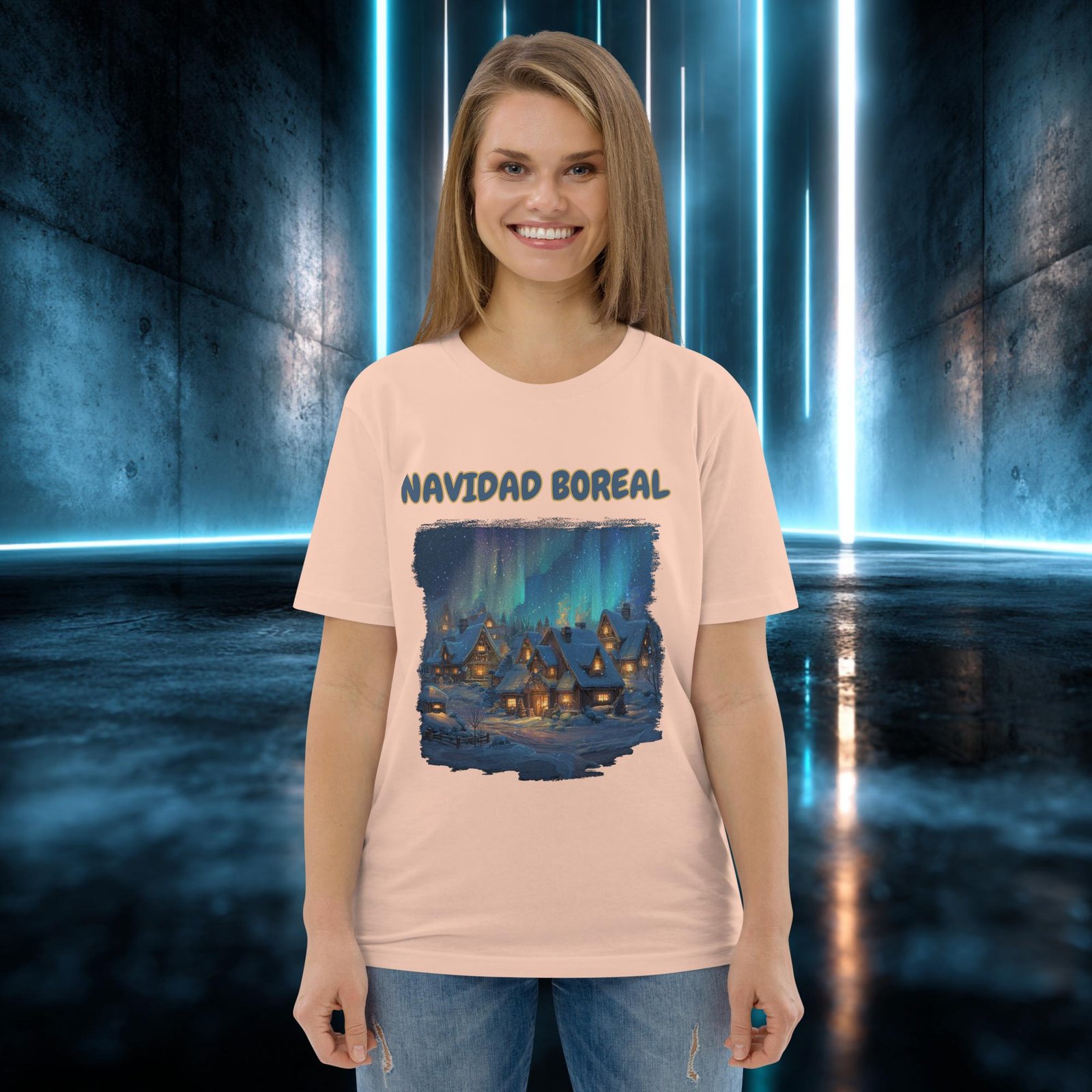 Camiseta orgánica con diseño Navidad Boreal — color 11