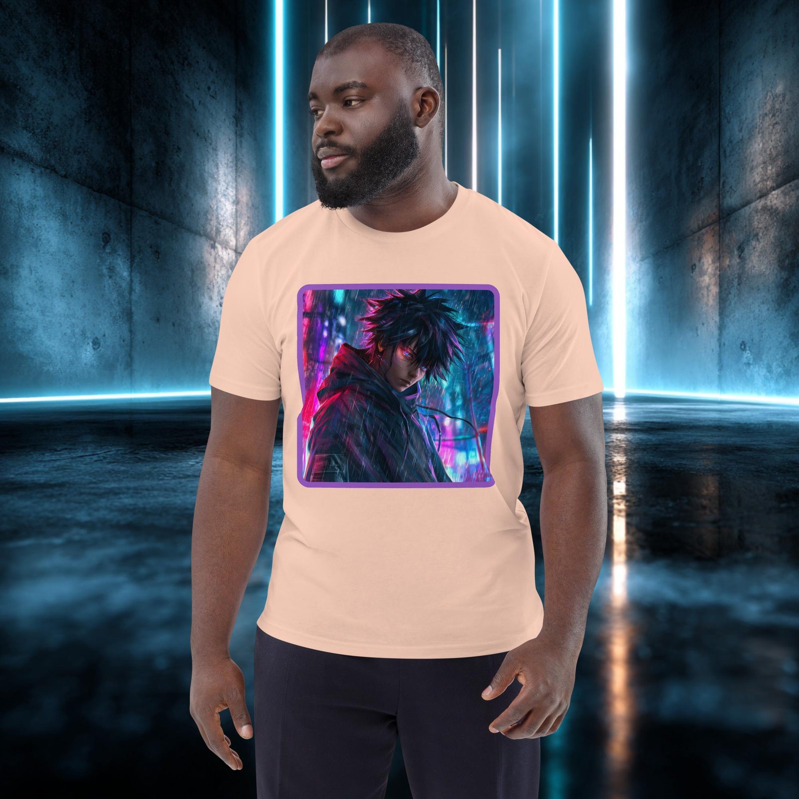 Camiseta orgánica con diseño Lluvia de Neón — color 12