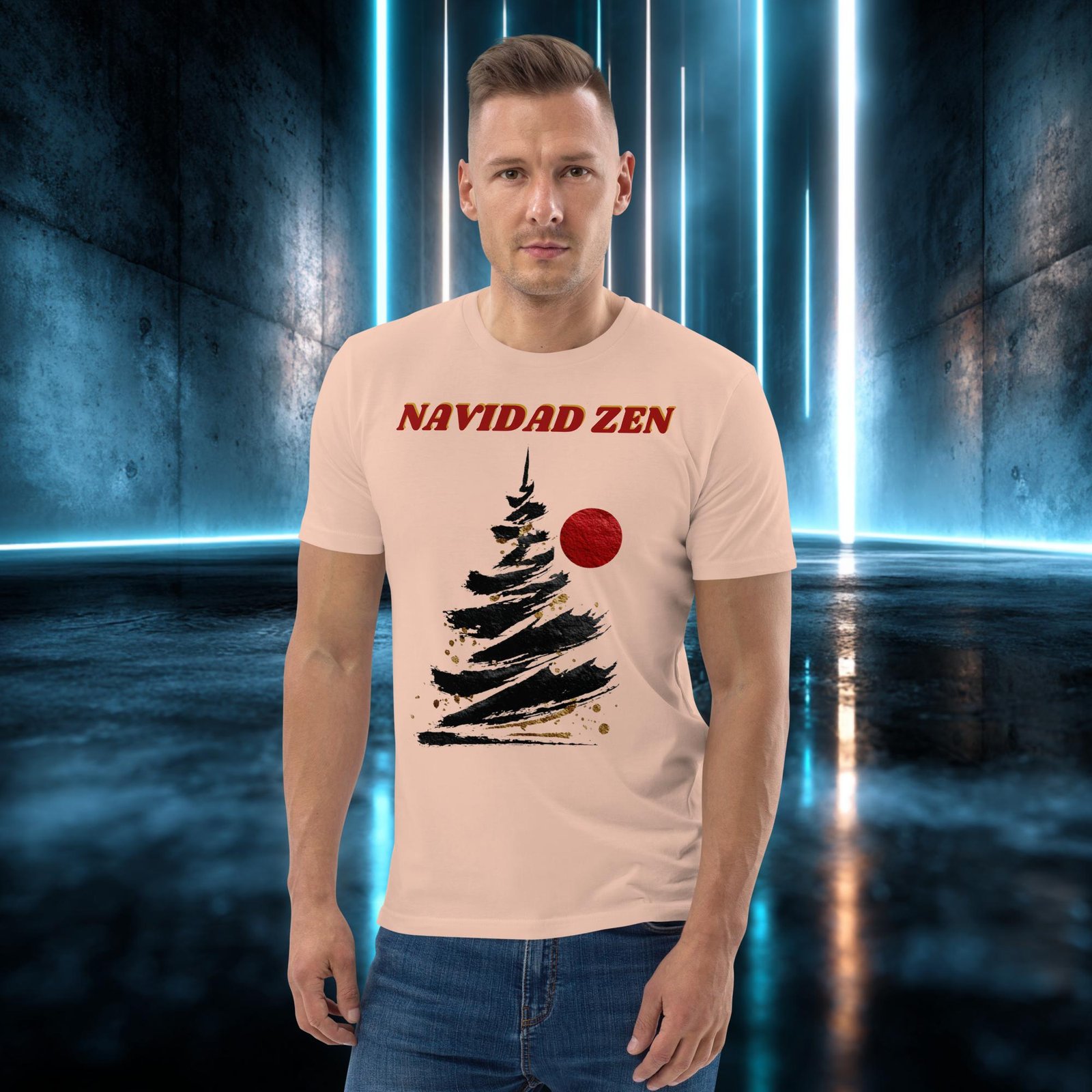 Camiseta orgánica con diseño Navidad Zen — color 11