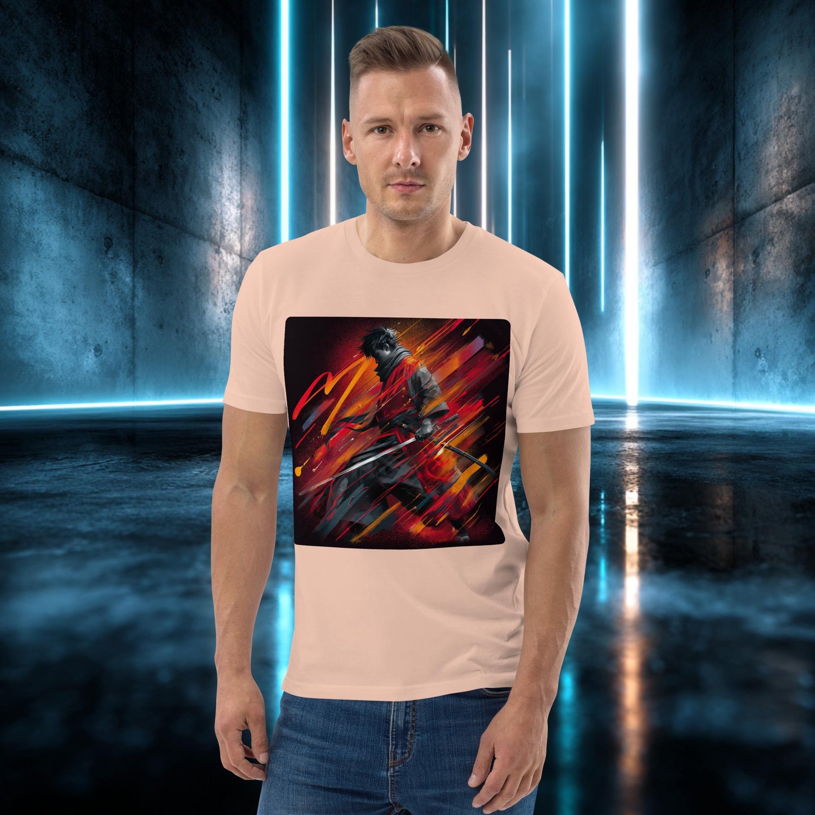 Camiseta orgánica con diseño Trazo de Acero — color 11