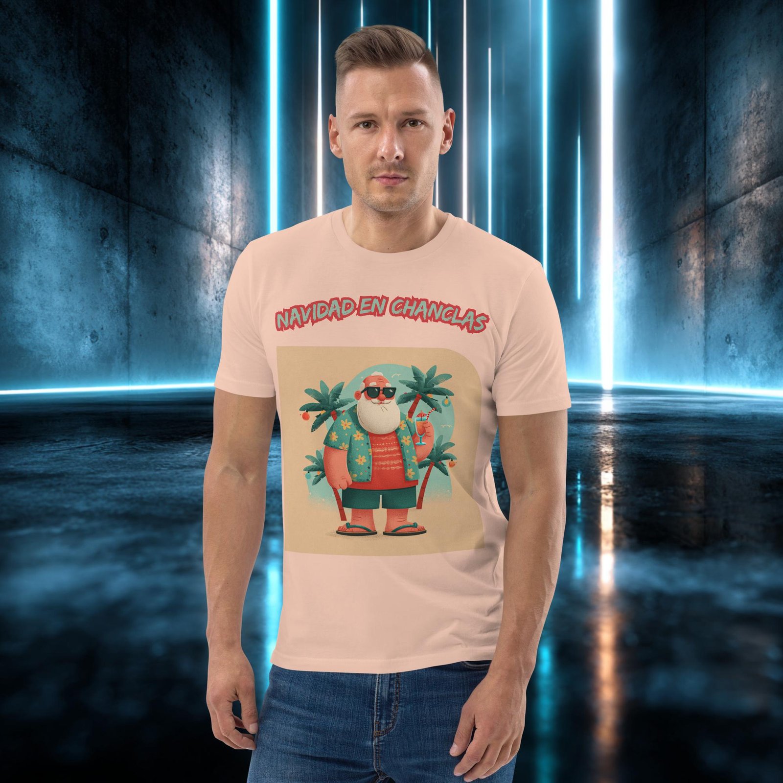 Camiseta orgánica con diseño Navidad en Chanclas — color 11