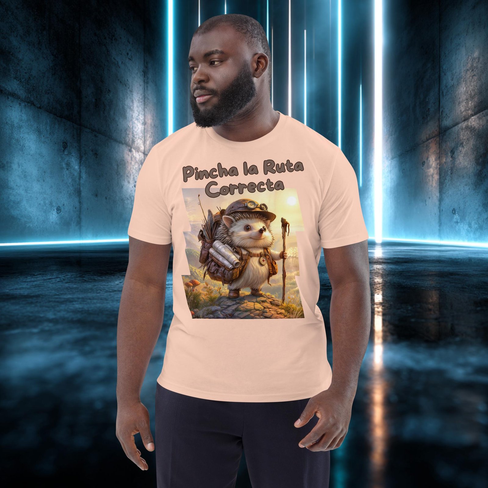 Camiseta orgánica con diseño Erizo Aventurero — color 11