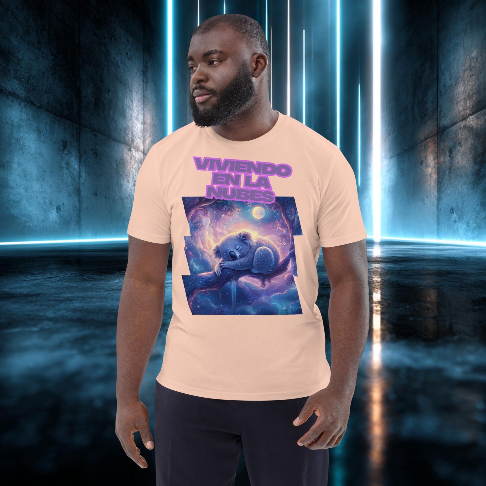 Camiseta orgánica con diseño Viviendo en las Nubes — color 12