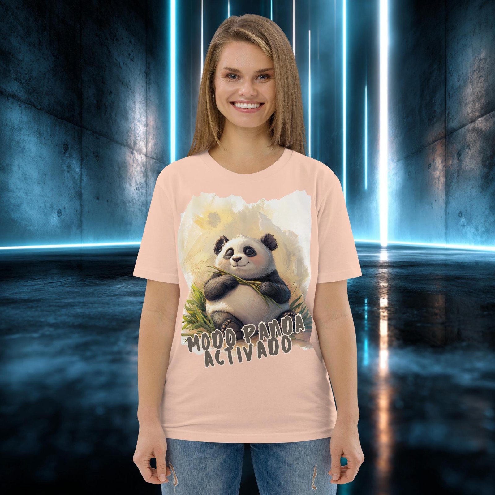 Camiseta orgánica con diseño Modo Panda Activado — color 11