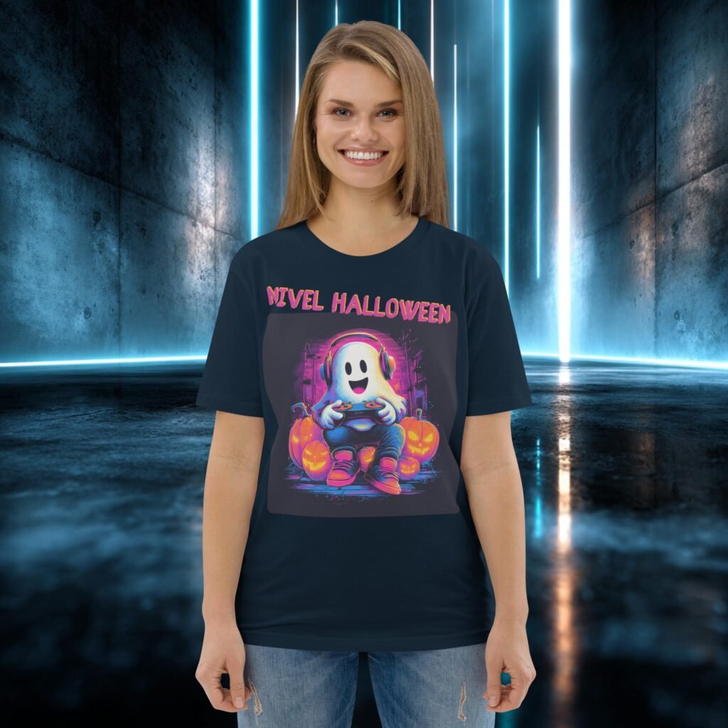 Camiseta orgánica con diseño Nivel Halloween