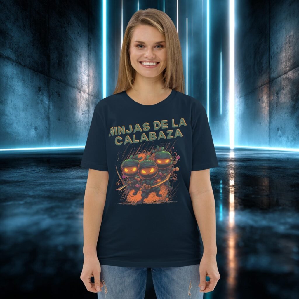 Camiseta orgánica con diseño Ninjas de la Calabaza