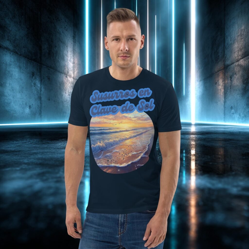 Camiseta orgánica con diseño Susurros en Clave de Sol