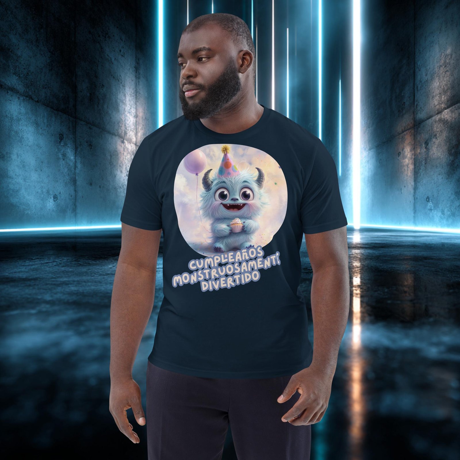 Camiseta orgánica con diseño Cumpleaños Monstruosamente Divertido — color 2