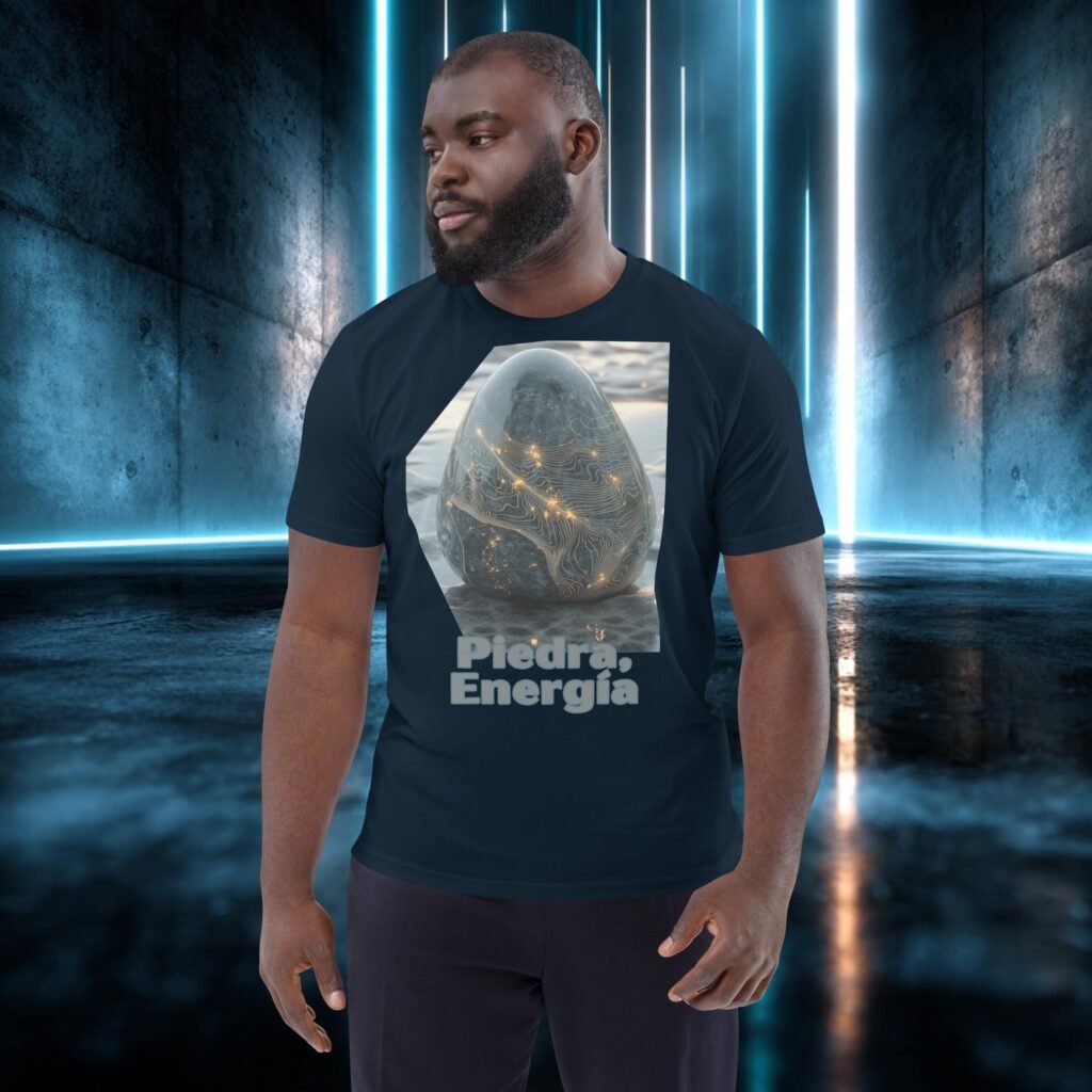 Camiseta orgánica con diseño Piedra, Energía