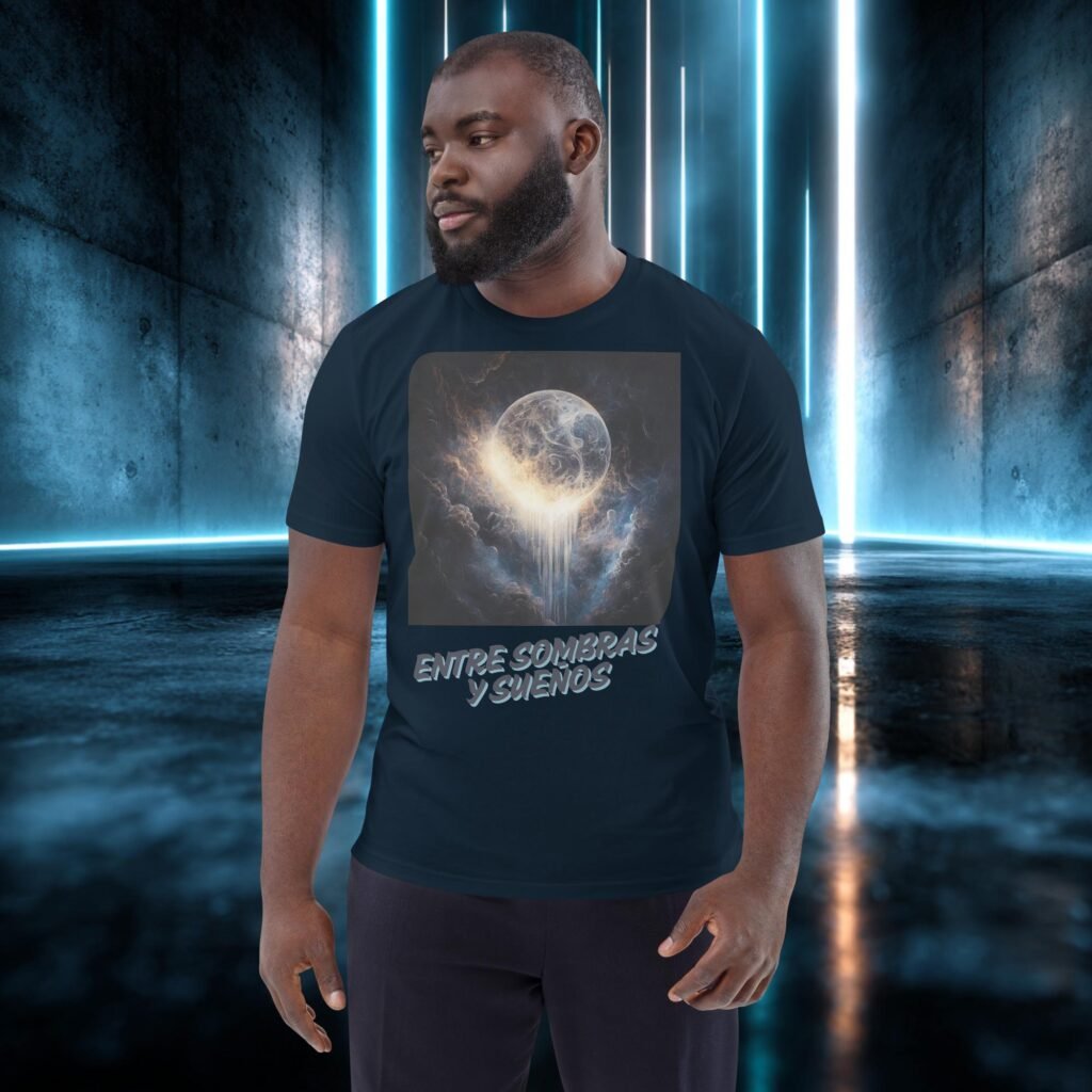 Camiseta orgánica con diseño Entre Sombras y Sueños