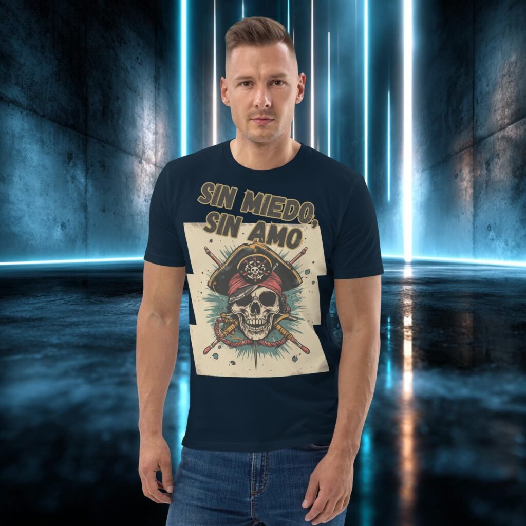 Camiseta orgánica con diseño Sin Miedo, Sin Amo