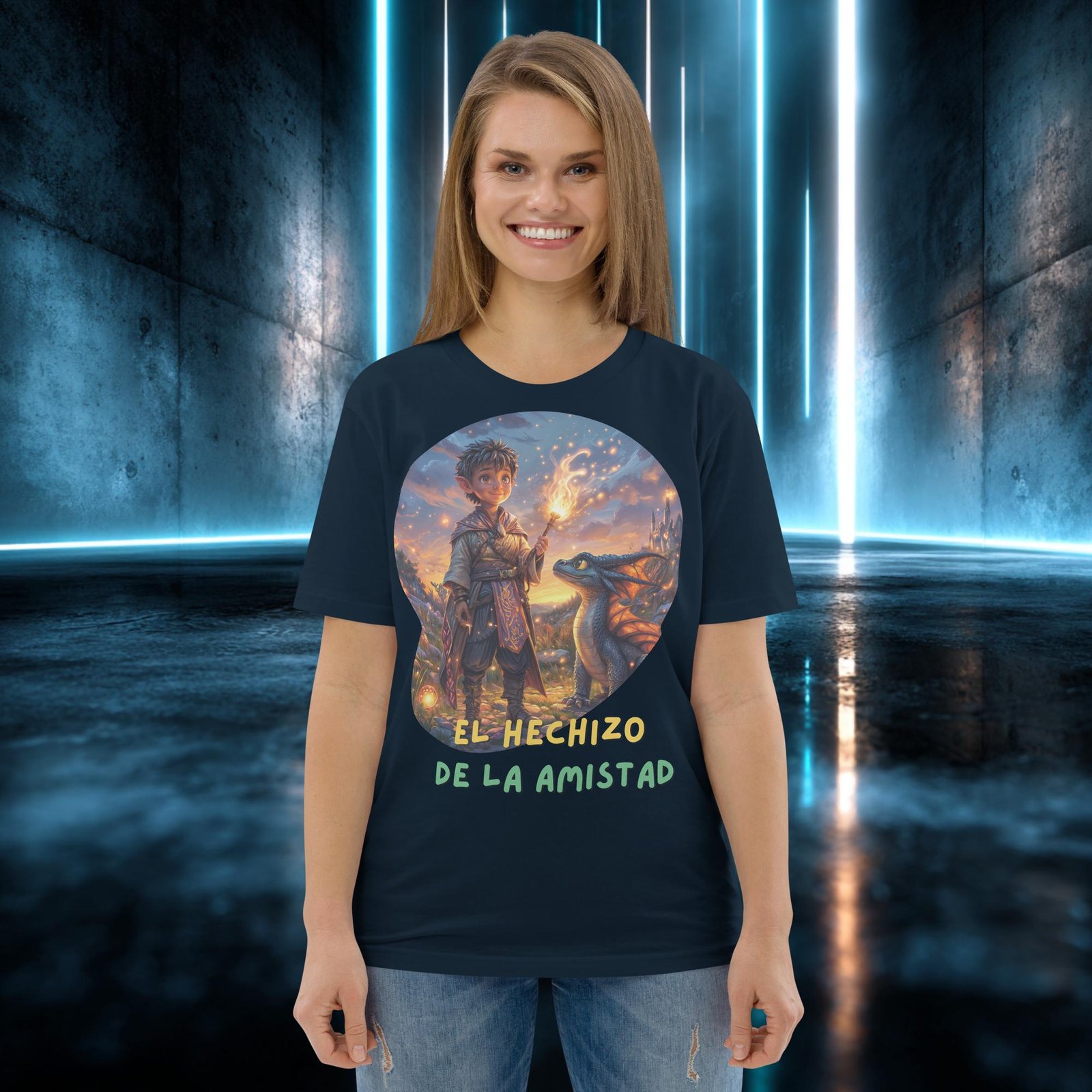 Camiseta orgánica con diseño El Hechizo de la Amistad — color 2