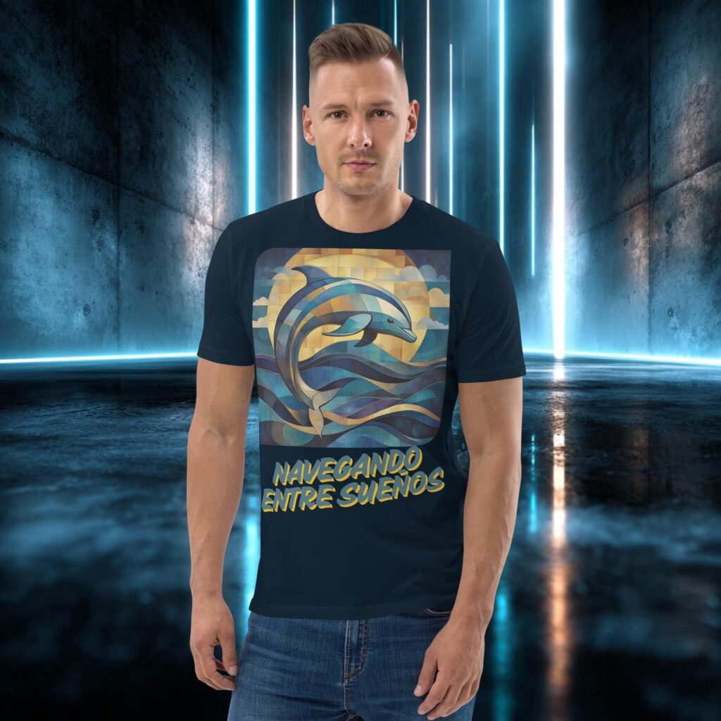 Camiseta orgánica con diseño Navegando Entre Sueños