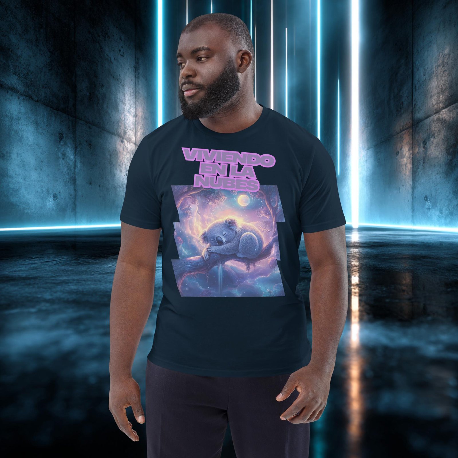 Camiseta orgánica con diseño Viviendo en las Nubes — color 2