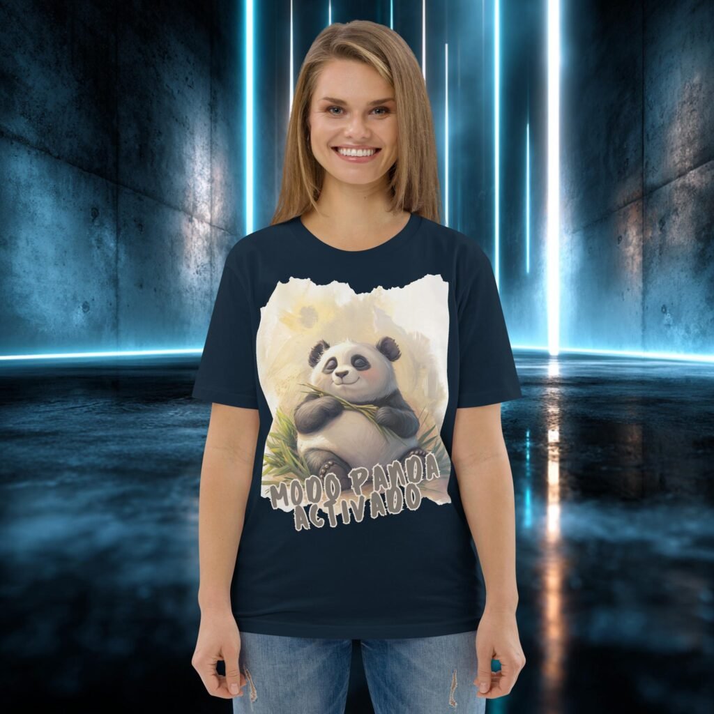 Camiseta orgánica con diseño Modo Panda Activado