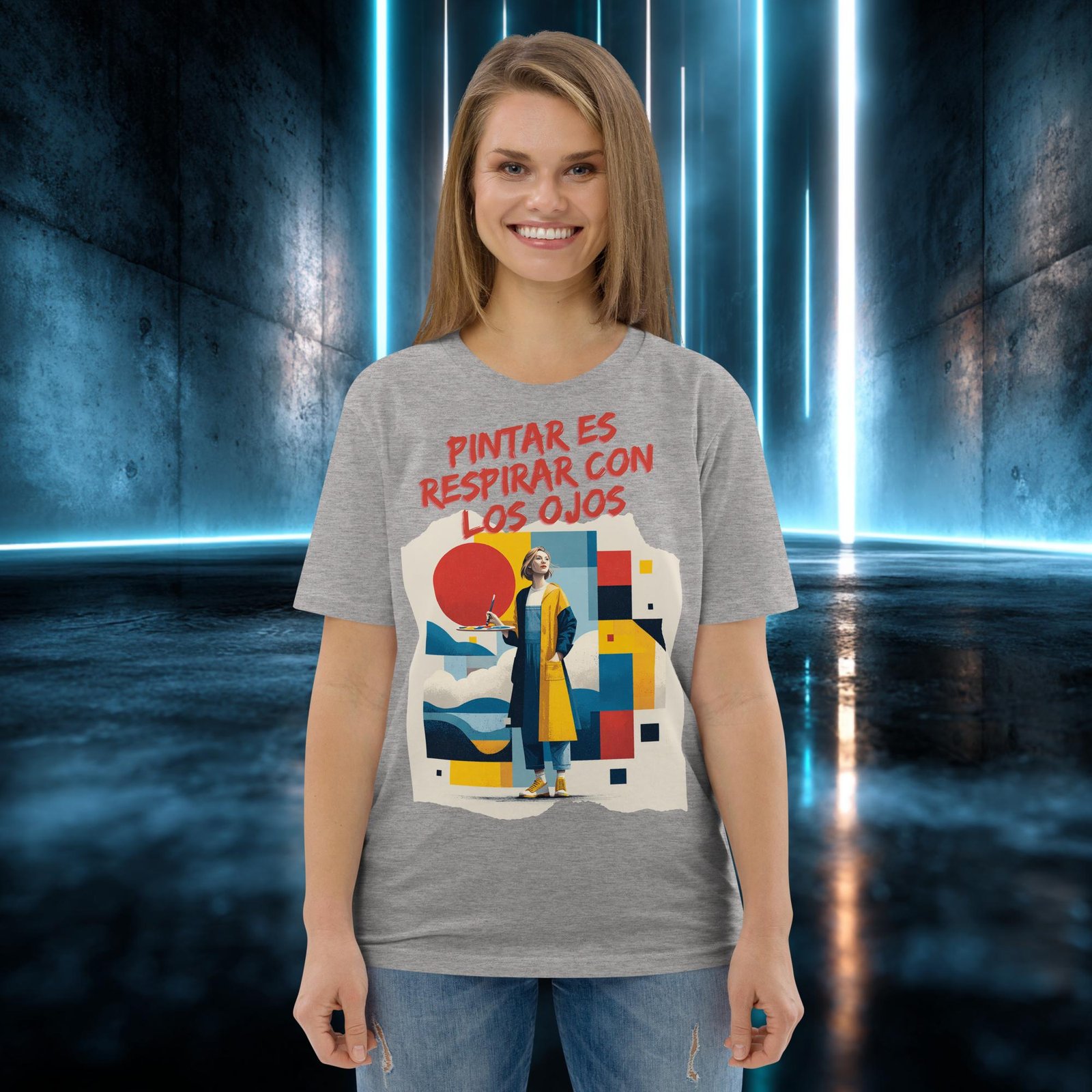 Camiseta orgánica con diseño Pintar Es Respirar con los Ojos — color 2