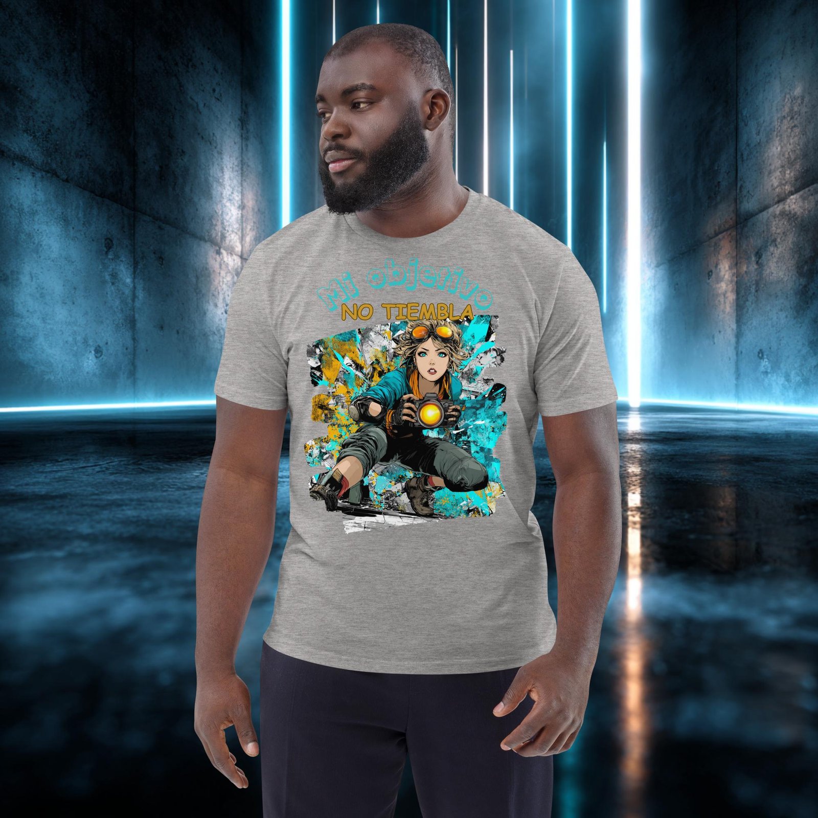 Camiseta orgánica con diseño Mi Objetivo No Tiembla — color 2