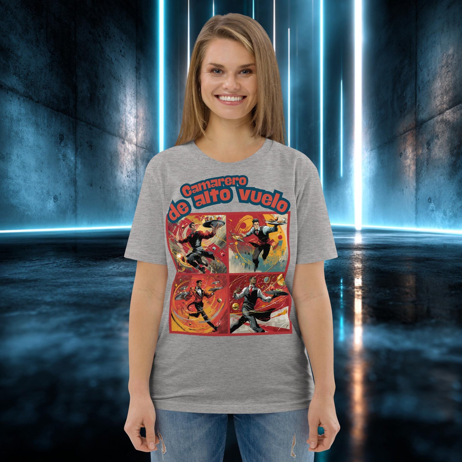 Camiseta orgánica con diseño Camarero de Alto Vuelo — color 2
