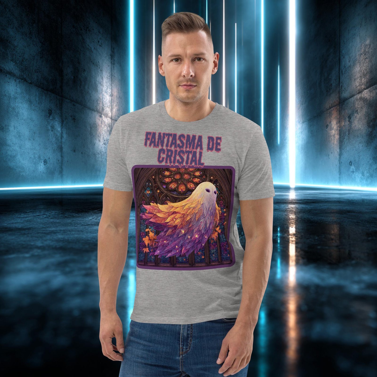Camiseta orgánica con diseño Fantasma de Cristal — color 3
