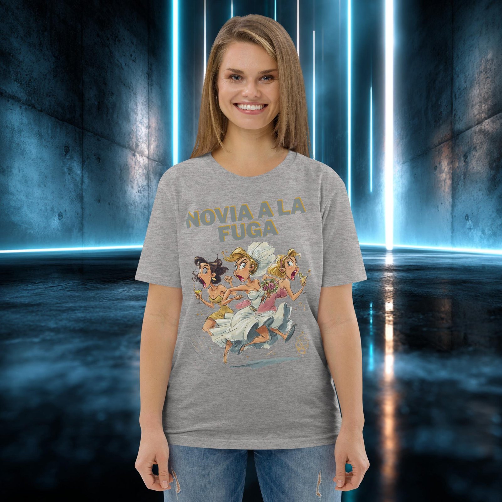 Camiseta orgánica con diseño Novia a la Fuga — color 3