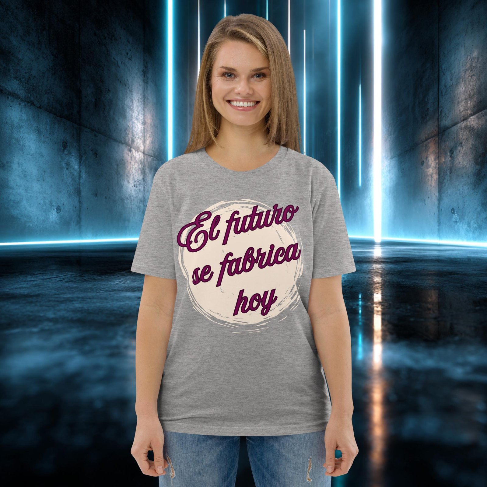 Camiseta orgánica con diseño El Futuro Se Fabrica Hoy — color 3