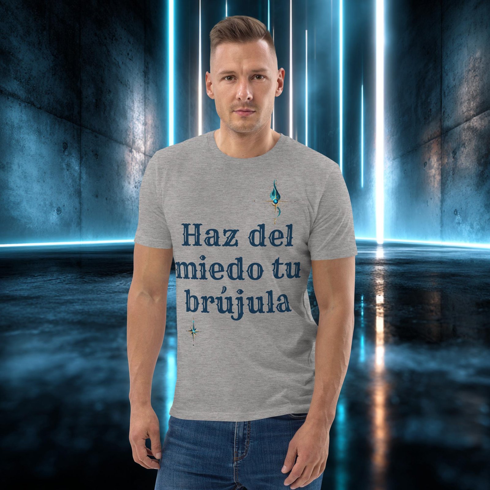 Camiseta orgánica con diseño Haz del Miedo tu Brújula — color 3