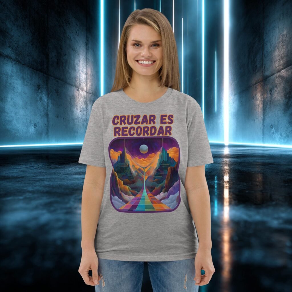 Camiseta orgánica con diseño Cruzar Es Recordar