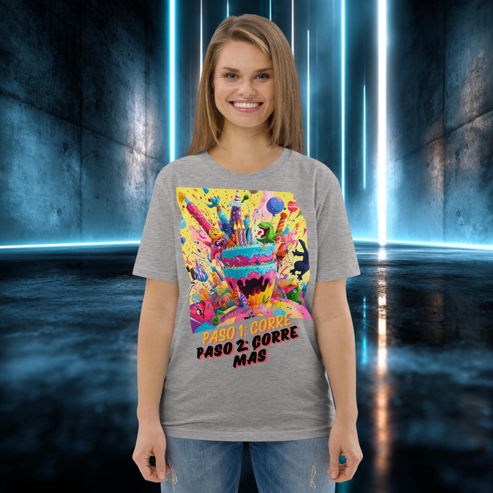 Camiseta orgánica con diseño Paso 1: Corre — color 3