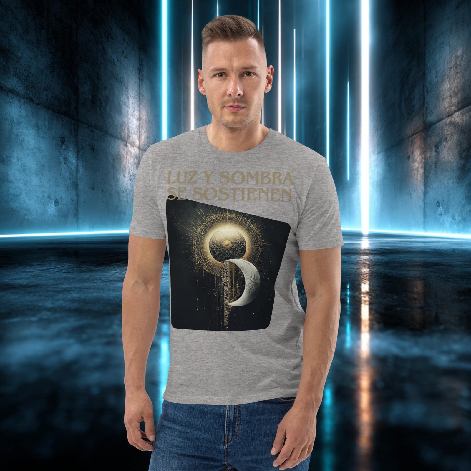 Camiseta orgánica con diseño Luz y Sombra Se Sostienen — color 2